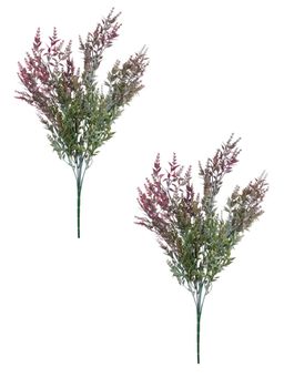 Tayhaa - Red & Green 2 Pieces Fern Sprays Artificial Flower