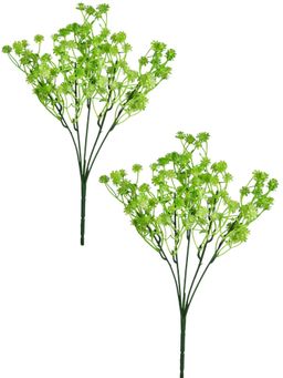 Tayhaa - Green 2 Pieces Gypsophilia Artificial Flowers