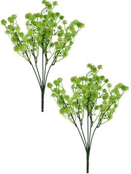 Tayhaa - White & Green 2 Pieces Gypsophilia Babys Breath Sprays Artificial Flower