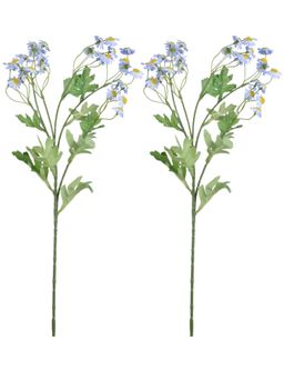 Tayhaa - Blue & Green 2 Pieces Daisy Artificial Flower