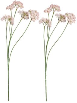 Tayhaa - Pink & Green 2 Pieces Statice Artificial Flower