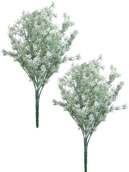 Tayhaa - White & Green 2 Pieces Freesia Artificial Filler Flower