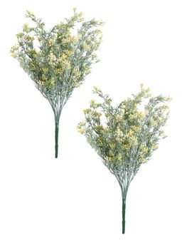 Tayhaa - Yellow & Green 2 Pieces Filler Flowers Artificial Flower