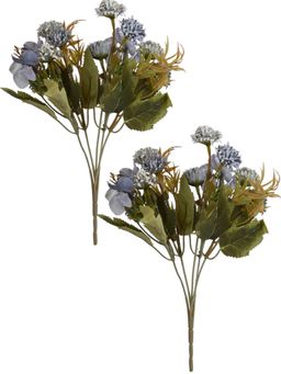 Tayhaa - Purple & Green 2 Pieces Mixed Berry Bouquet Artificial Flower