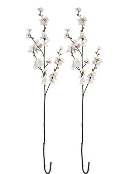 Tayhaa - White 2 Pieces Orchid Stems Artificial Flower