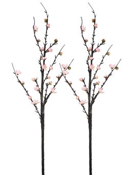 Tayhaa - Pink & Brown 2 Pieces Blossom Artificial Flower