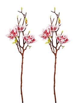 Tayhaa - Pink and Green 2 Pieces Lily Artificial Flower