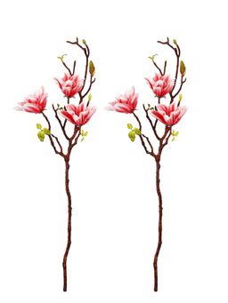 Tayhaa - Pink and Green 2 Pieces Lily Artificial Flower