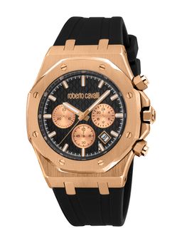 Roberto Cavalli - Men Ottago Black Dial Analog Watch - RC5G161P0035 (M)