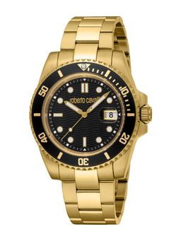 Roberto Cavalli - Men Baleno Black Dial Analog Watch - RC5G168M0045 (M)