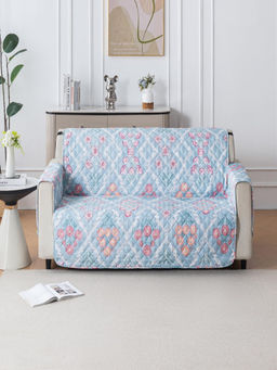 House of Quirk - Anti-Slip Sofa Cover with Pocket Couch Protector - Gulshan Sky