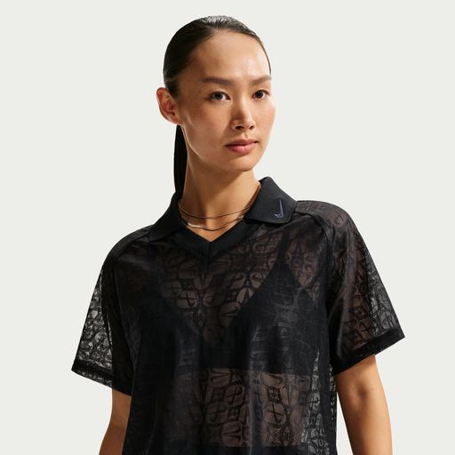 Nike Sportswear - Women's Loose Lace Polo Jersey Top