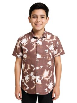 CHARCHIT - Brown Cotton Blend Shirt