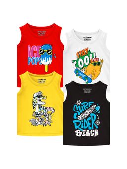 Trampoline - Multi-Color Cotton Blend Printed T-Shirts (Pack of 4)