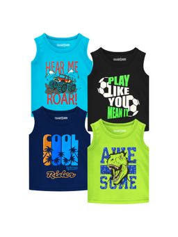 Trampoline - Multi-Color Cotton Blend Printed T-Shirts (Pack of 4)
