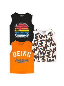 Trampoline - Multi-Color Cotton Blend Printed T-Shirts (Pack of 3)