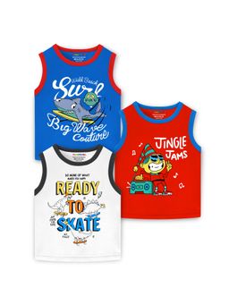 Trampoline - Multi-Color Cotton Blend Printed T-Shirts (Pack of 3)