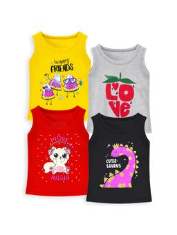 Trampoline - Multi-Color Cotton Blend Printed T-Shirts (Pack of 4)