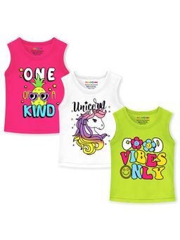 Trampoline - Multi-Color Cotton Blend Printed T-Shirts (Pack of 3)