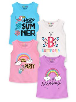 Trampoline - Multi-Color Cotton Blend Printed T-Shirts (Pack of 4)