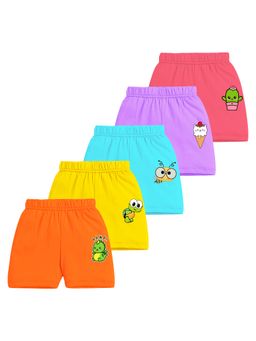 Trampoline - Multi-Color Cotton Blend Printed Shorts (Pack of 5)