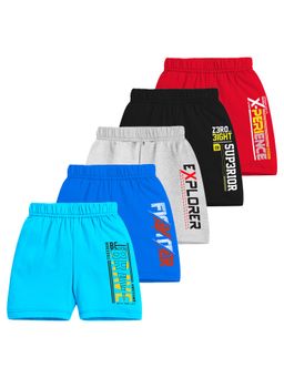 Trampoline - Multi-Color Cotton Blend Printed Shorts (Pack of 5)