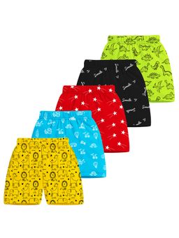 Trampoline - Multi-Color Cotton Blend Printed Shorts (Pack of 5)