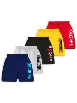 Trampoline - Multi-Color Cotton Blend Printed Shorts (Pack of 5)