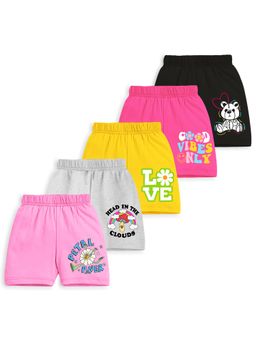 Trampoline - Multi-Color Cotton Blend Printed Shorts (Pack of 5)