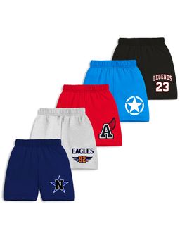 Trampoline - Multi-Color Cotton Blend Printed Shorts (Pack of 5)