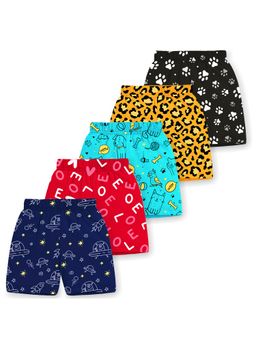 Trampoline - Multi-Color Cotton Blend Printed Shorts (Pack of 5)