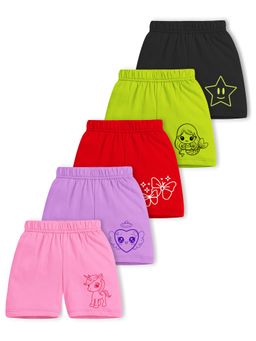Trampoline - Multi-Color Cotton Blend Printed Shorts (Pack of 5)