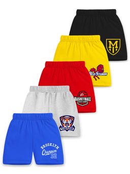 Trampoline - Multi-Color Cotton Blend Printed Shorts (Pack of 5)