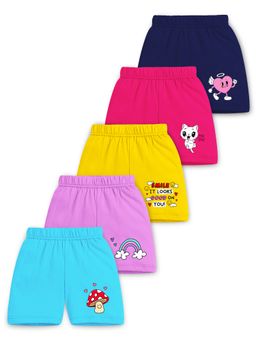 Trampoline - Multi-Color Cotton Blend Printed Shorts (Pack of 5)