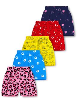 Trampoline - Multi-Color Cotton Blend Printed Shorts (Pack of 5)