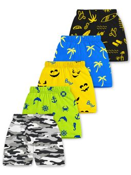 Trampoline - Multi-Color Cotton Blend Printed Shorts (Pack of 5)