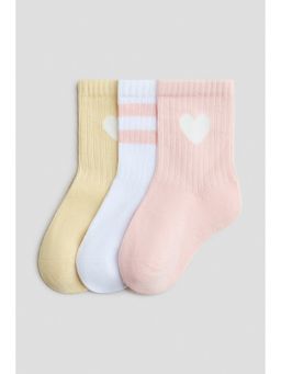 H&M - Unisex Pink 3-Pack Socks