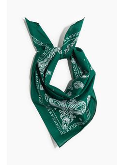 H&M - Men Green Patterned Neck Scarf