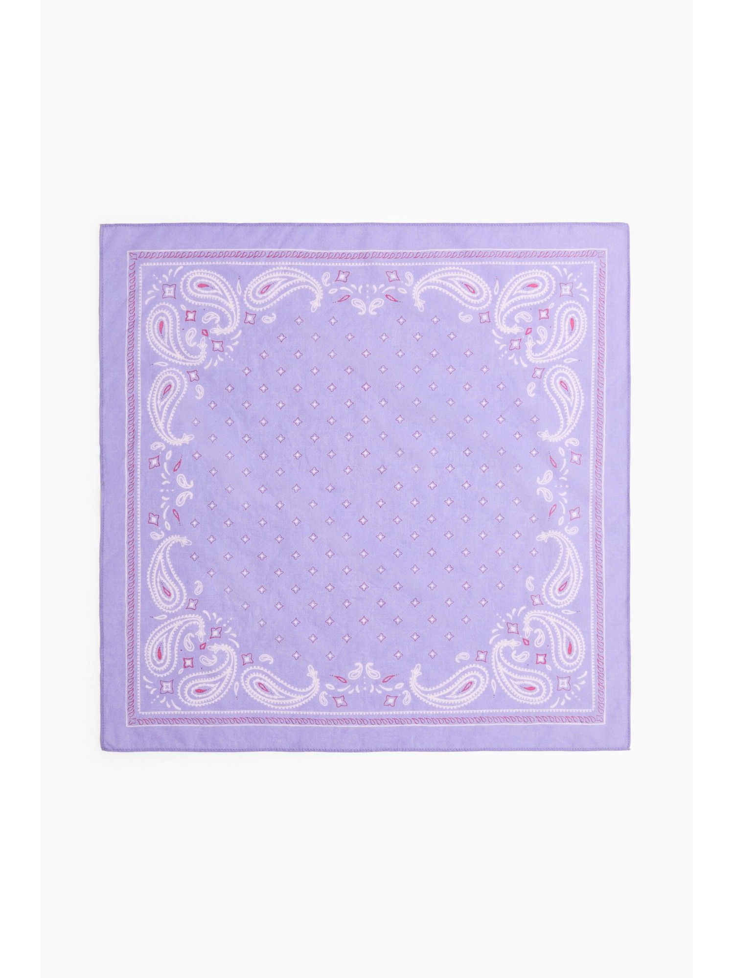 h&m Women Purple Patterned Cotton Scarf-picture-18