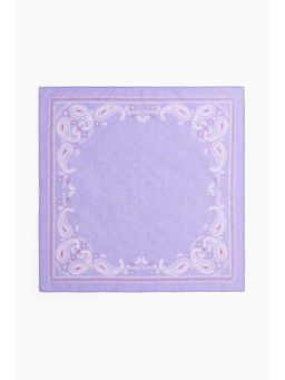 H&M - Women Purple Patterned Cotton Scarf