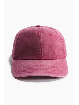 H&M - Men Red Cotton Twill Cap