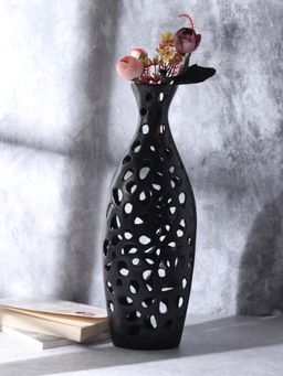 De Maison Decor - Sophia Floral Vase Large In Black