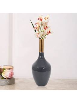 De Maison Decor - Slender Deidra Dim Grey Brass Vase