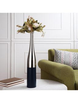 De Maison Decor - Blue and Silver Champagne Large Bottle Vase