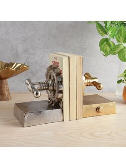De Maison Decor - The Gearlock Bookend Gold & Silver
