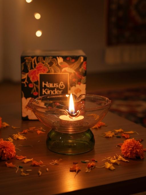 Haus & Kinder Grace Twin Glass Diya