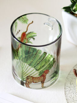 Strokes by Namrata Mehta - Leopard Print Glass Mug