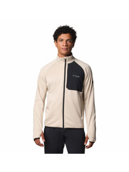 Columbia - Men Beige Omni-Wick Triple Canyon Grid Fleece Full Zip Ii Jacket