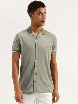 United Colors of Benetton - Men Grey Solid Casual Shirt