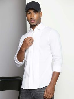 Calvin Klein - Men White Stripes Casual Shirt